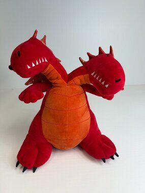Dragon Plush Stuff Animal Toy Two Head Pillowfort Collect Holiday Work Party Ex